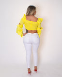 Thirsty Yellow Crop Top